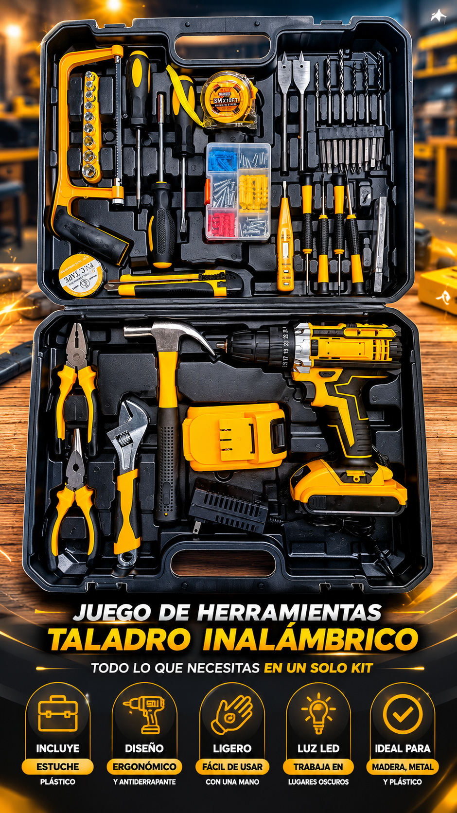 Kit De Herramientas Taladro 24V