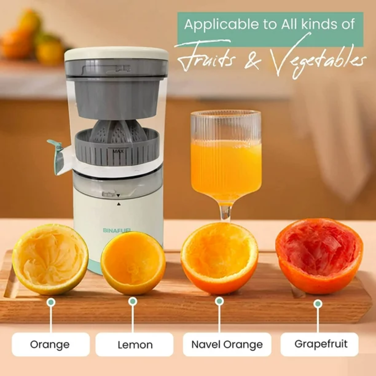 JUICE FAST Exprimidor de Naranjas Eléctrico Ultra Rápido