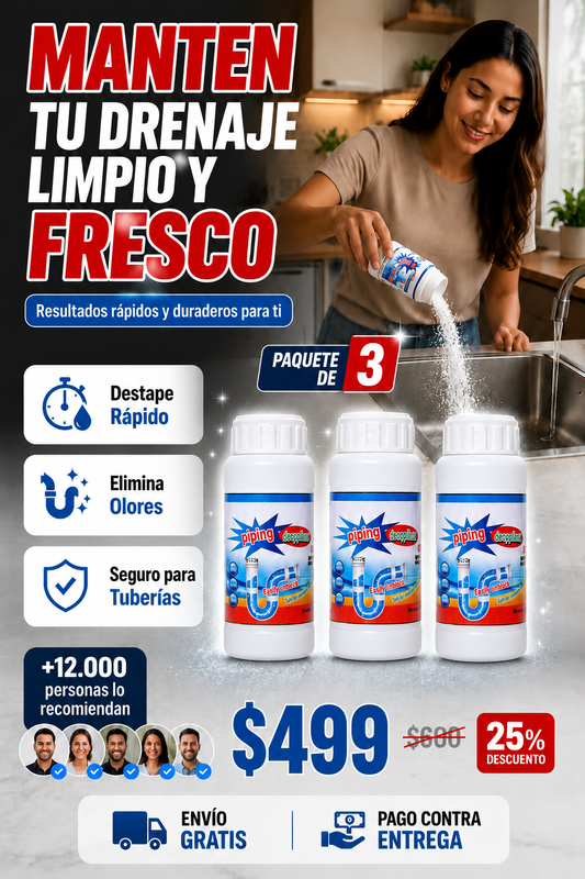 Polvo Limpia Tuberia Drenaje