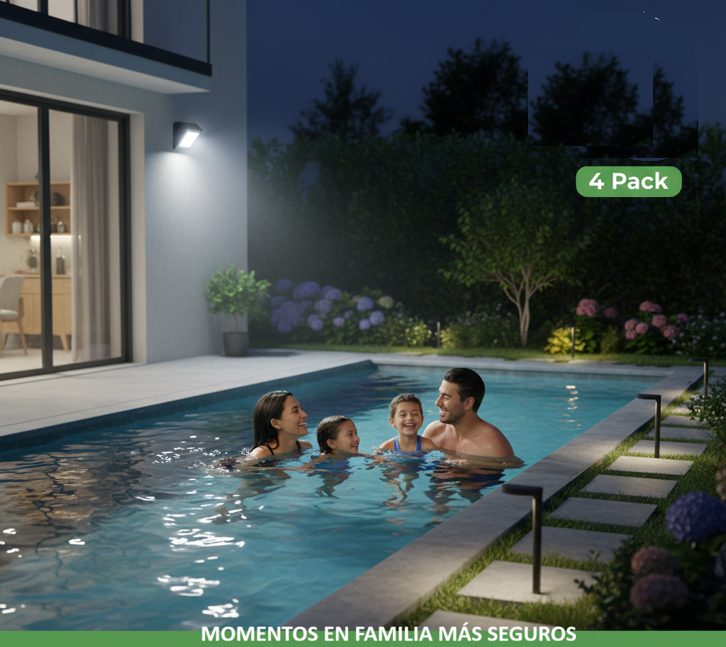 SET DE 4 LUCES SOLARES 🔆 LED SMART con Sensor de Movimiento