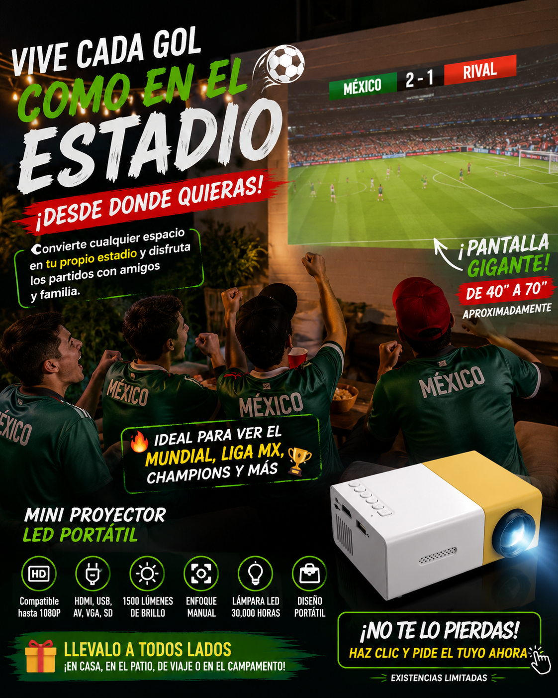 MINI PROYECTOR PORTÁTIL