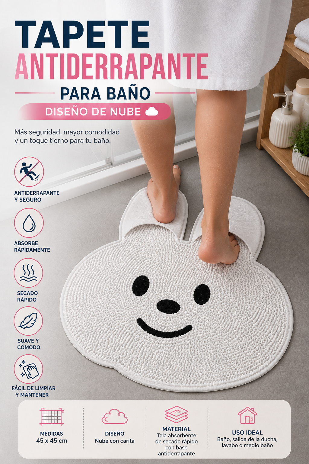 Tapete Antiderrapante Para Baño