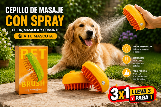 3X1 Cepillo de Masaje para Mascotas