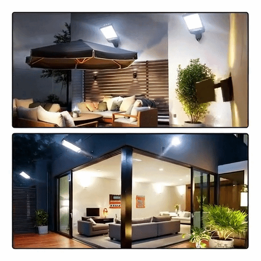 SET DE 4 LUCES SOLARES 🔆 LED SMART con Sensor de Movimiento