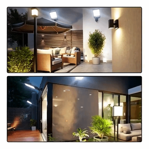 SET DE 4 LUCES SOLARES 🔆 LED SMART con Sensor de Movimiento