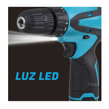 Taladro 21v 2 Baterias Redondas Azul