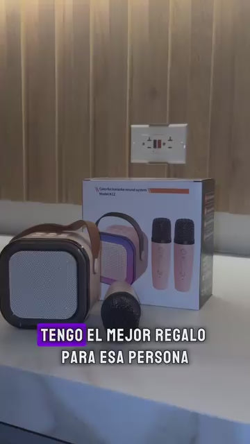 Bocina Karaoke 2 Microfonos Bluetooth