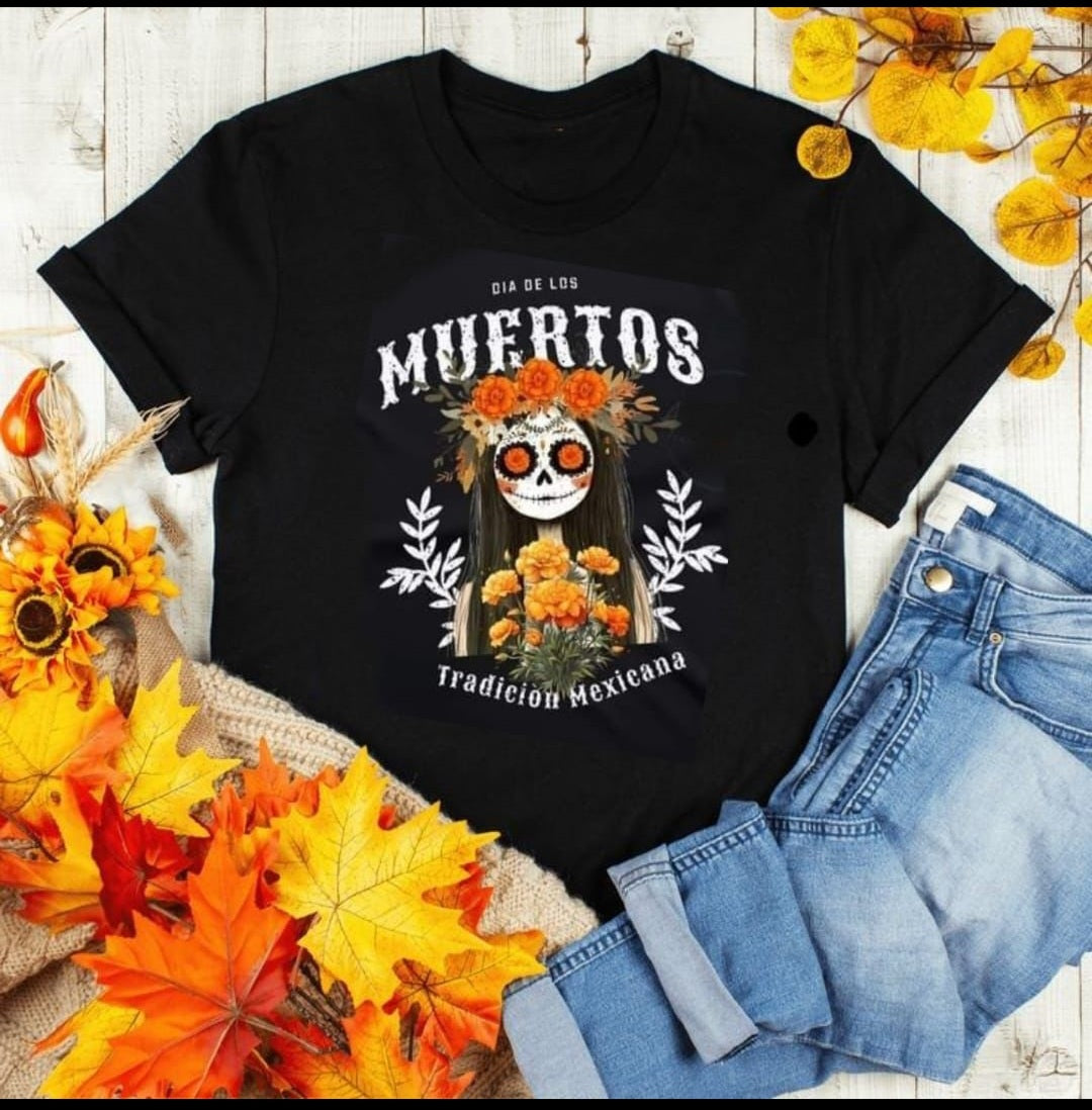 PLAYERA HALLOWEEN "EDICIÓN CEMPASÚCHIL