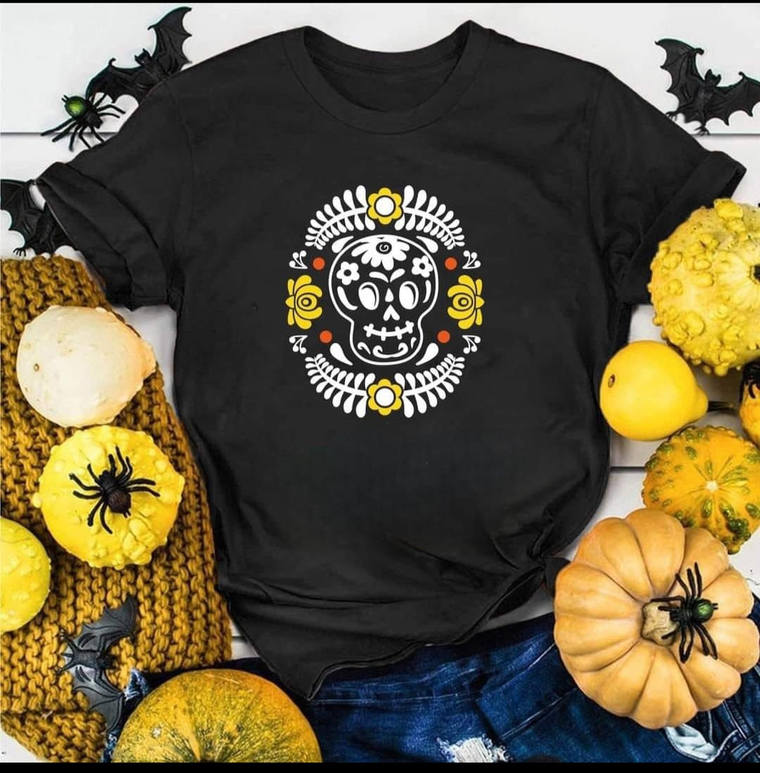 PLAYERA HALLOWEEN "EDICIÓN CEMPASÚCHIL